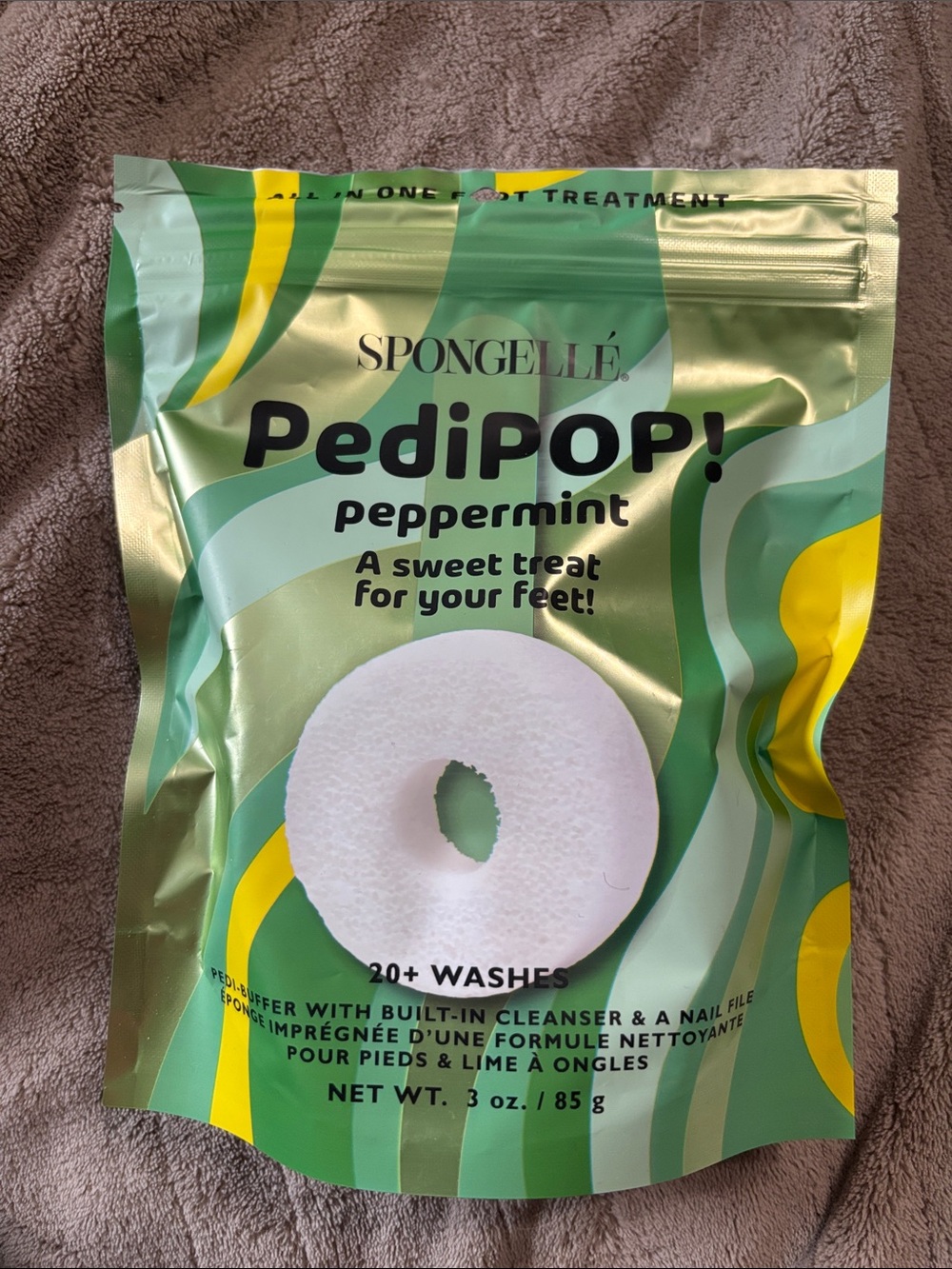 PediPOP! Peppermint Foot Care Sponge